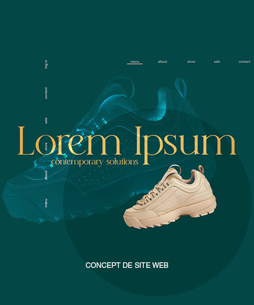 Template mock up de design pour site web