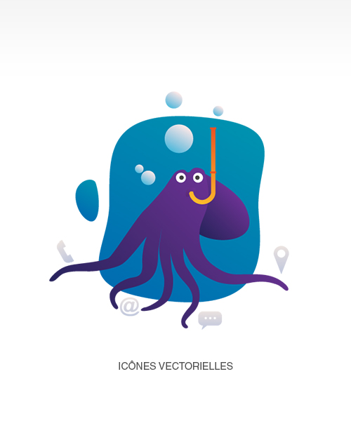 Icône vectorielles création de personnages avec Illustrator puis animation sur AfterEfects